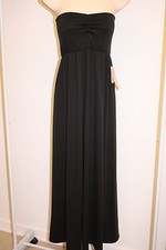 New Miken Swim Swimsuit Cover Up Dress Size S Black Strapless