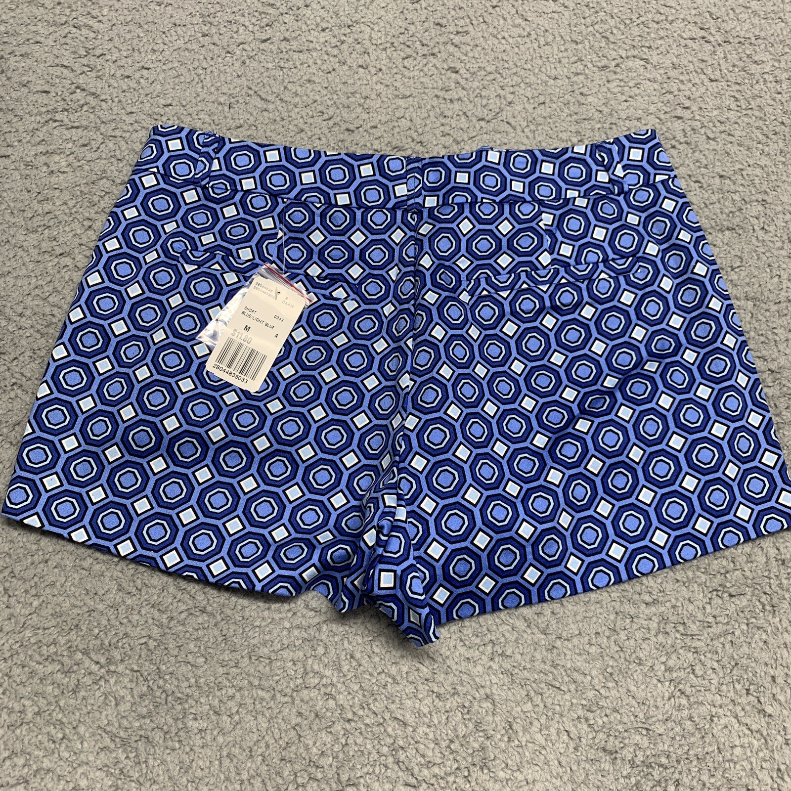 Forever 21 Shorts Women Medium Blue Geometric Pattern Shorty Chino eBay