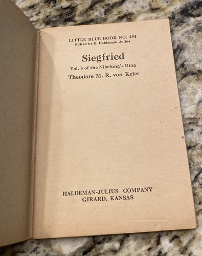 Little Blue Book No 494 Siegfried No. 3 Of The Nibelung’s Ring 1923 - Picture 3 of 7
