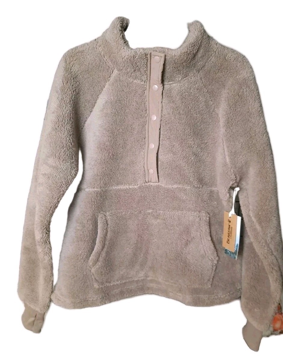 Bearpaw Outdoors Women's Fleece Jacket Size Large Kangaroo Pocket