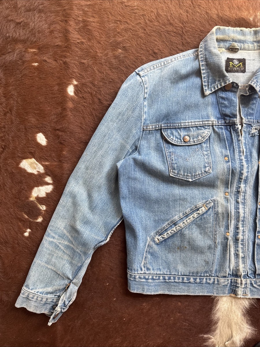 Vintage 60s Maverick 24MJZ Selvedge Zip Fader Denim Jacket 48 | eBay
