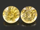 NATURAL MINE - VVS MATCHING PAIR 5.4MM. ROUND YELLOW SAPPHIRE 1.59 CTS.