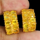 925 Sterling Silver Earrings Oval Yellow Sapphire 5x4mm Natural Gemstone Jewelry
