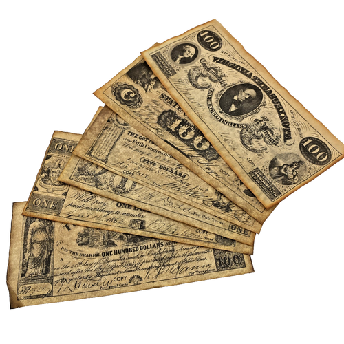 Confederate Currency Set A Unique 6 Replicas Of Original Currency blank ...