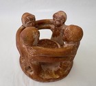 CIRCLE OF FRIENDS MAYAN AZTEC POTTERY CANDLE HOLDER — photo 5