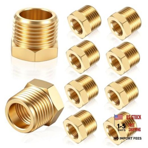 Pcs Brass Bushing Reducer - Hex Bushing 3/4" NPT Male X 1/2" NPT Female 10