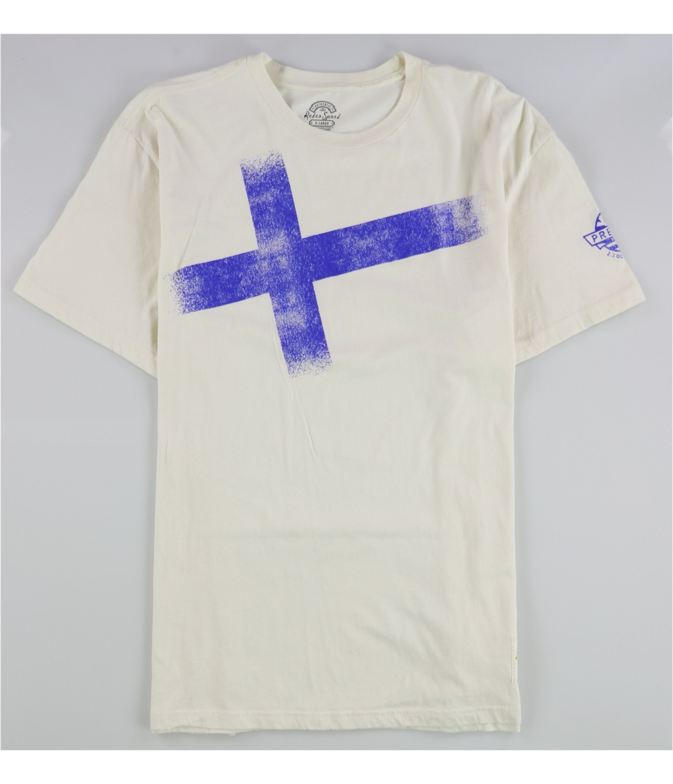 Спортивная мужская футболка Premiere Helsinki с графическим принтом в стиле ретро, темно-белая, X-Large