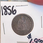 1856 Seated Liberty Quarter Silver Philadelphia Business Strike US Coin