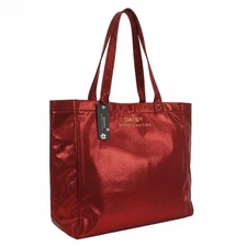 Marc Jacobs Daisy Red Metallic Large 14x19 Shimmer Tote Magnetic Closure NWT