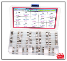 Inline Fuse Kit:150 PCS 15 Values 250V Fuse 6x30mm 0.5A, 1A, 1.5A, 3A, 5A, 8A...