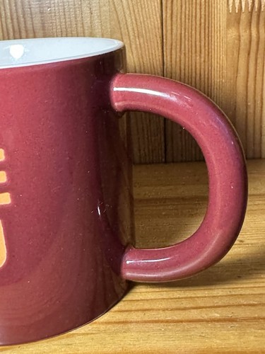 "Taza de café de gres 16 oz - Love You - 3,5"" - Room Essentials™ Borgoña NUEVO - Imagen 3 de 7
