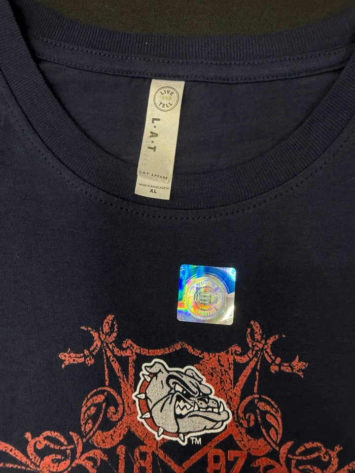 Gonzaga Bulldogs Shirt LIVE AND TELL BRAND 100% COTTON XL B31 - Image 3 of 4