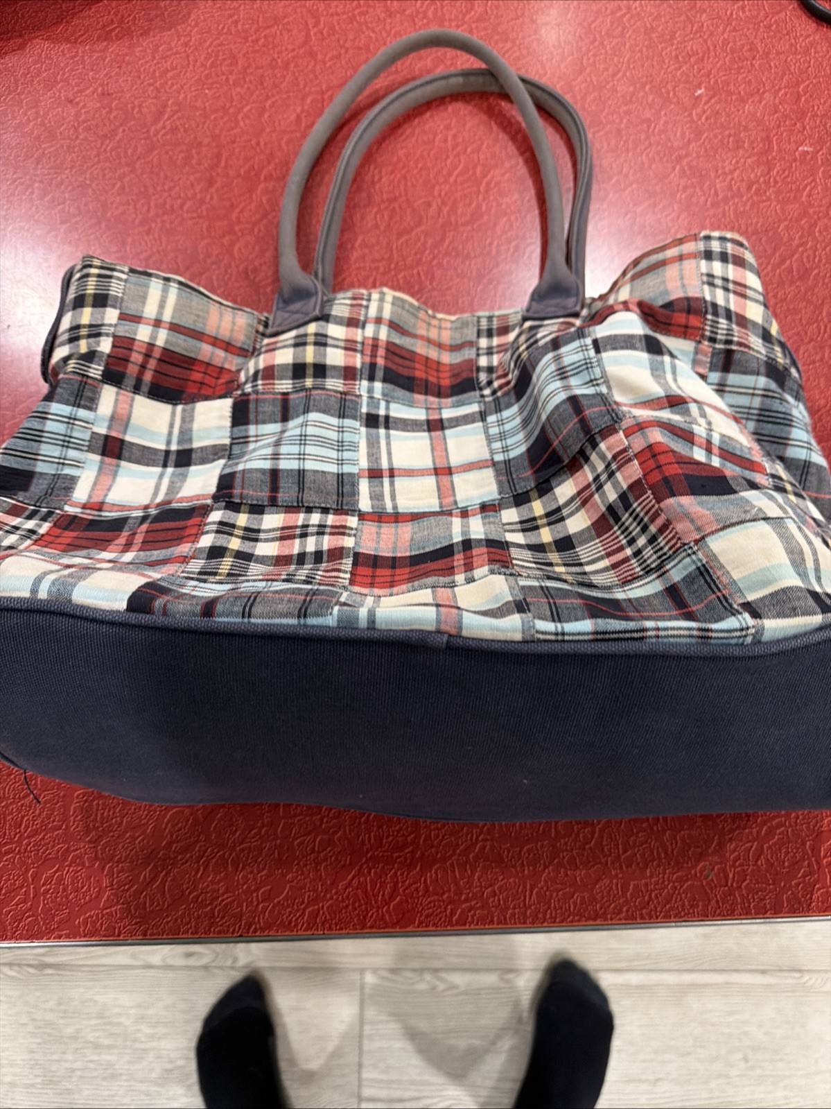 Patchwork Plaid Shoulder Handbag Heritage Collect… - image 2