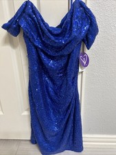Windsor Blue Sequin Mini Dress Bodycon Dress M Homecoming Prom