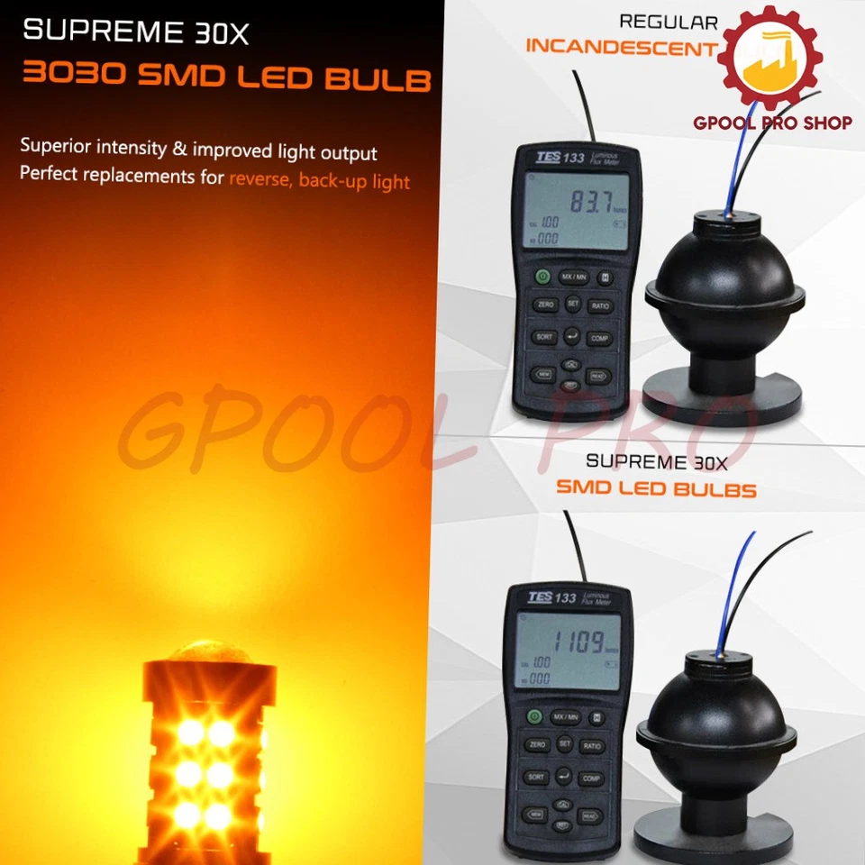 2X H10 For Ford F-150 9145 Amber Yellow LED Bulbs SMD 3030 Fog Light Plug N Play - Image 4 of 4