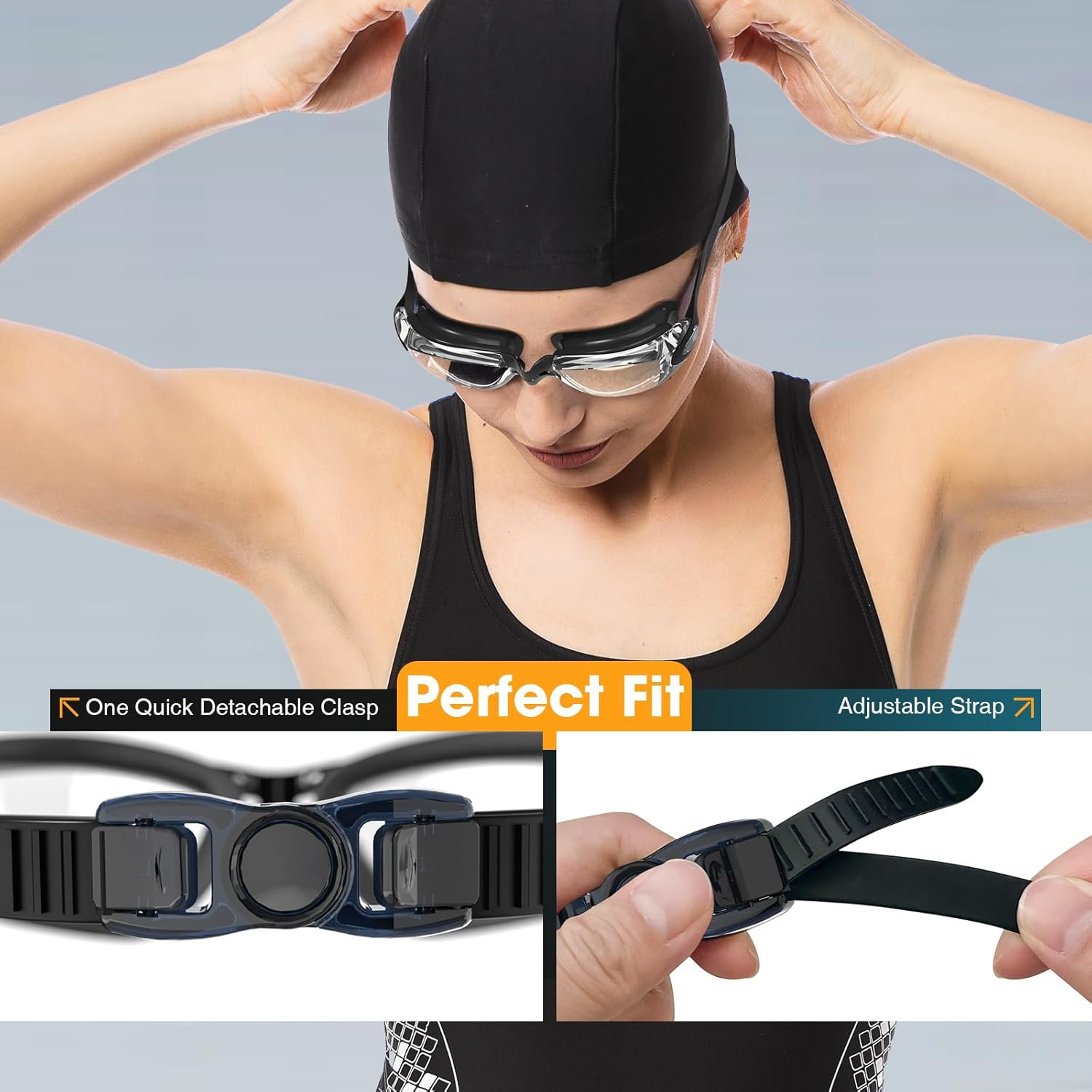 Swim Goggles, 2-Pack Swimming Goggles, anti Fog, No Leaking for Adult Women Men