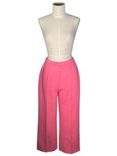 1980s Graff California Wear Pink Stretch Polyester Pants - Size Small/Medium