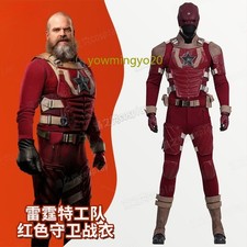 Thunderbolts Red Guardian Jumpsuit Halloween Cosplay Costume Set Complete Outfit