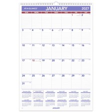 AT-A-GLANCE 2027 Erasable Monthly Wall Calendar, Large, 15 1/2" x 22 3/4"