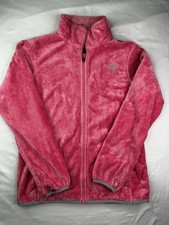 THE NORTH FACE Girls Full Zip Fuzzy Fleece Jacket Bubblegum Pink Girls XL 18