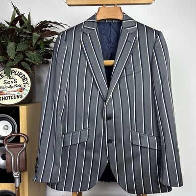 Charles Tyrwhitt (40R) Streifen Bootfahren Rudern Henley Cricket Blazer Sport Jacke