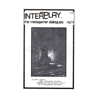 Metagaming Interplay  #4 ''TFT Spaceship Variant, Command at Sea Design  Mag VG+