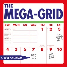 Carousel Calendars,  Mega Grid 2026 Special Value Wall Calendar, 12.01'' X 12.01
