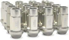 Blox Racing Street Series Silver Cone Seat Forged Lug Nuts 20 pc BXAC-00104-SSSI