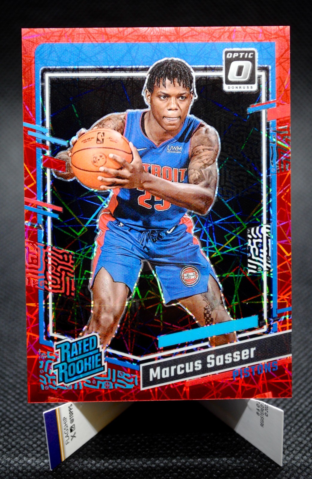 2023-24 Donruss Optic Marcus Sasser Red Velocity Prizm Rated Rookie #/299