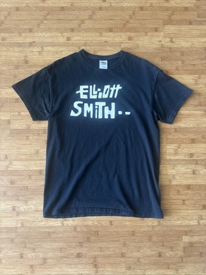 Vintage Elliott Smith Spell Out T Shirt Medium Black