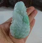 Cert'd Natural Type A Light Green Jadeite Jade Big Phoenix Pendant