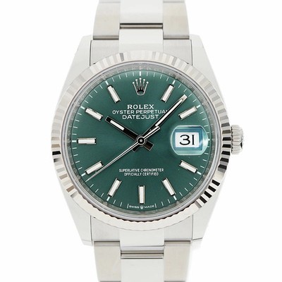 ROLEX Datejust 36 126234 Green Case Size 36.0mm Men's Used Watch #231321