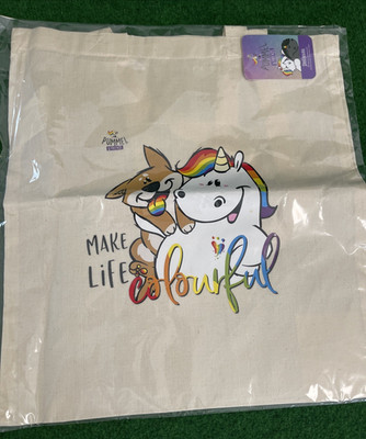 Pummeleinhorn Pummel & Friends Stoffbeutel Shopping Bag beige  Neu OVP selte