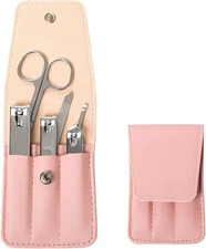 Manicure Kit Gifts for Women,6 Pcs Toenail Useful Nail Clipper Set, Pink