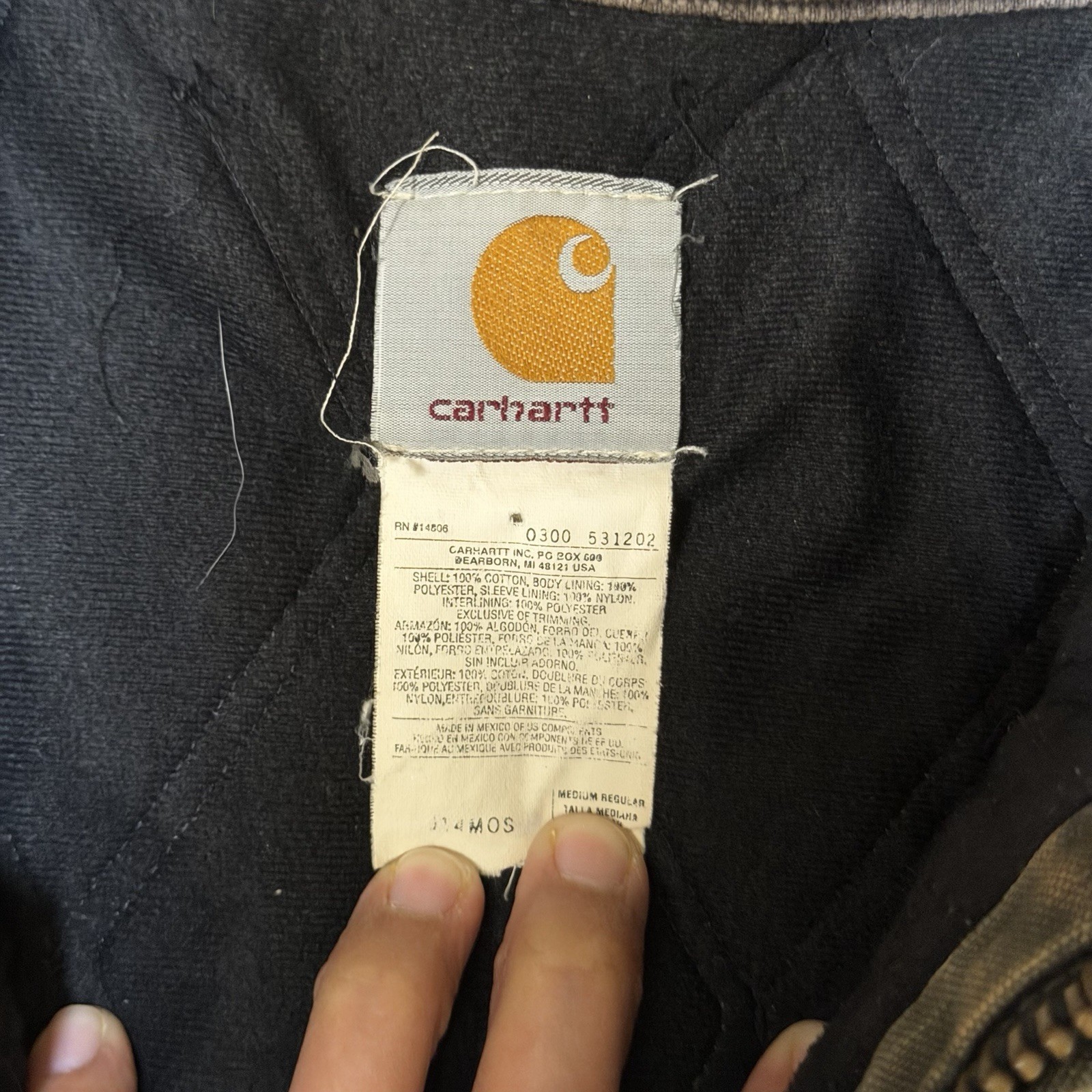 Vintage Carhartt Quilted Santa Fe Jacket “Moss Green” J14 MOS Men’s Medium thumbnail 6