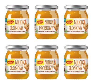 Winiary Hühner Bouillon Konzentrat Glas 6x 160g - Maggi Hühnerbrühe Paste