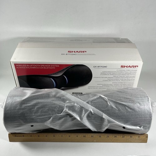 Sharp GX-BT7 (GM) Sleek Wireless Bluetooth Stereo Speaker System, Gun Metal - Picture 3 of 7