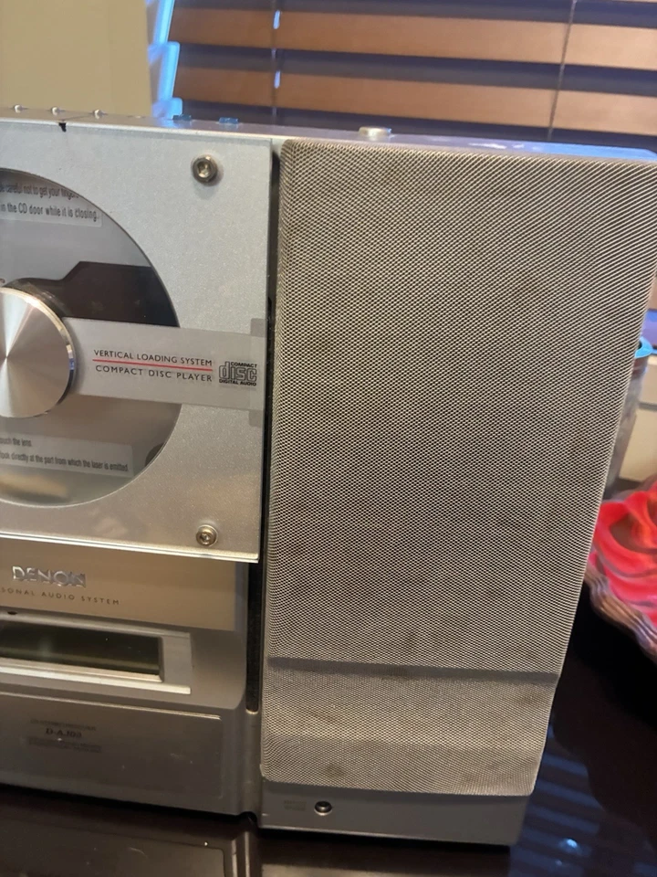 Denon D-AJ03 Vertical CD Player Attached Speakers Vintage - image 3 of 4
