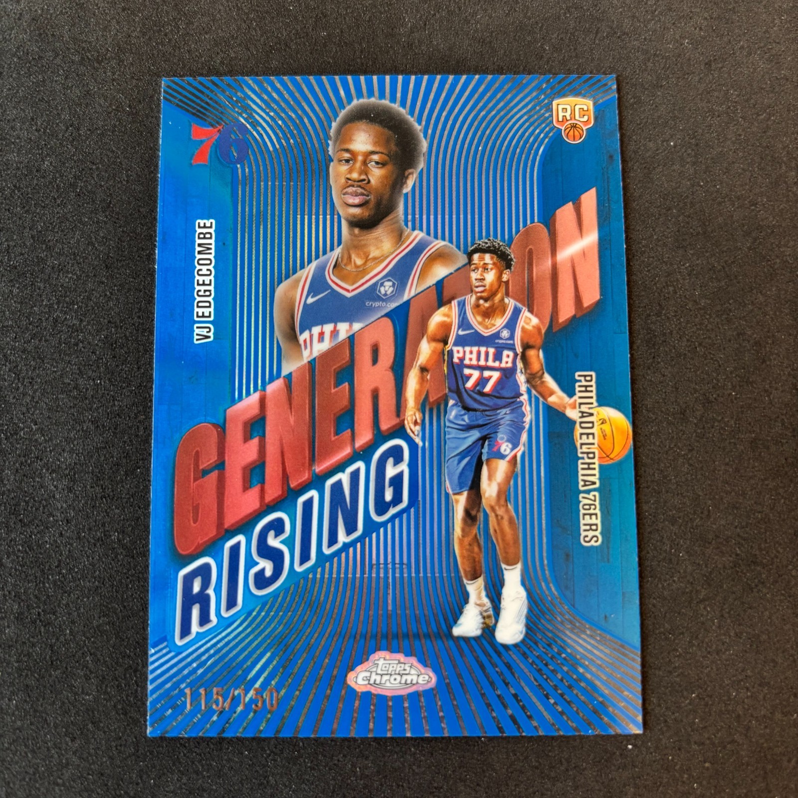 2025-26 Topps Chrome #GR-3 VJ Edgecombe Generation Rising blue refractor /150