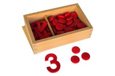 Cut-Out Numerals  Counters - MONTESSORI MATH MATERIALS