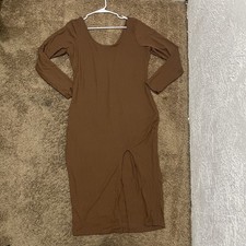 Fashion Nova Women's Long Sleeve Brown Dress Size XL