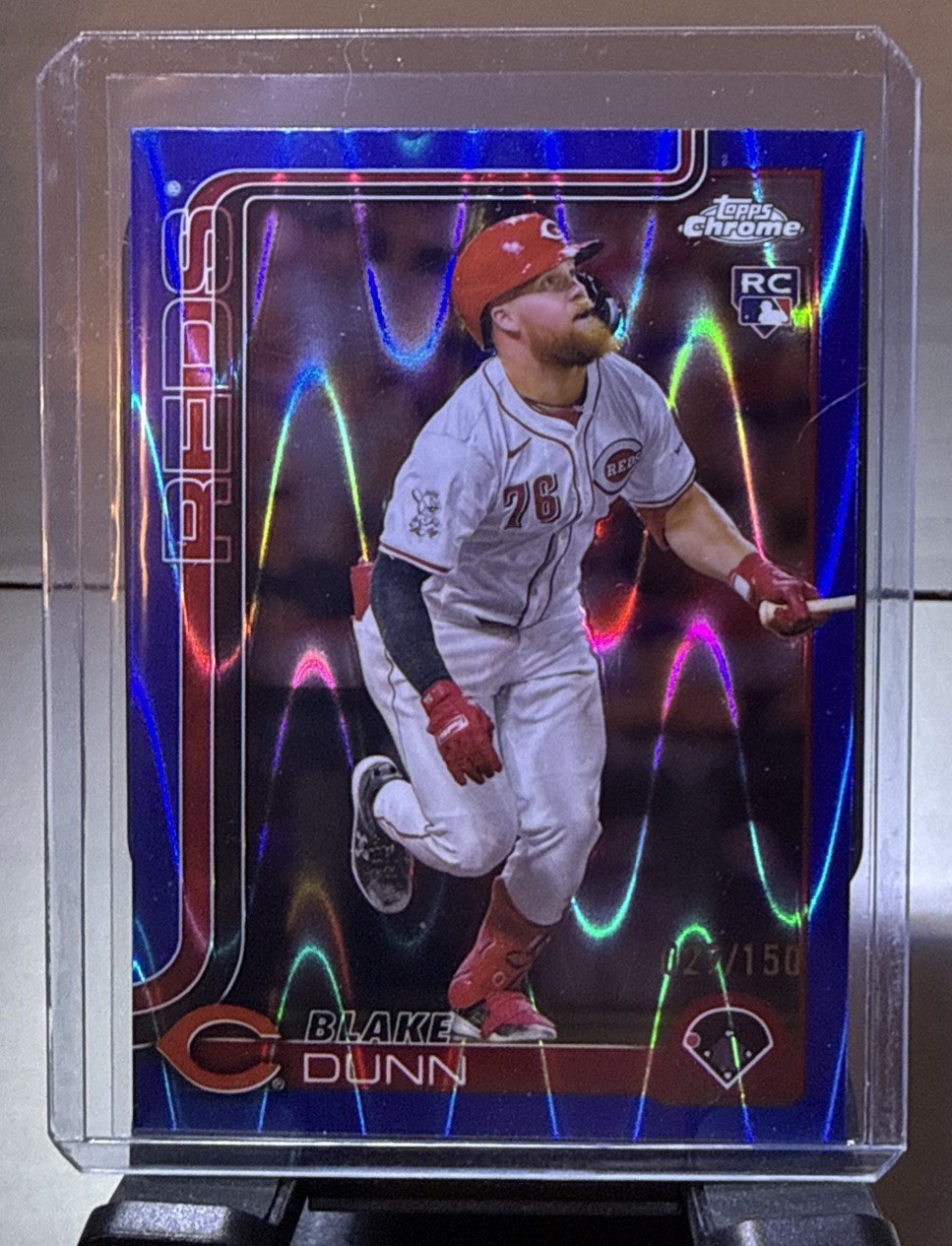 2025 Topps Chrome - Blake Dunn #161 Blue RayWave Refractor /150 (RC)