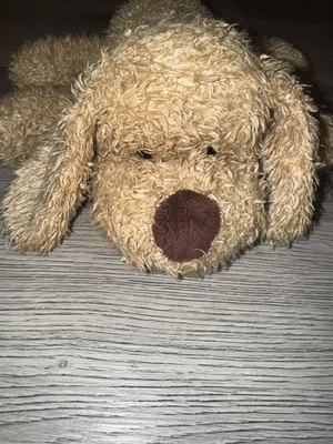 TESCO 06 BEIGE WELPE HUND STOFFTIER PLÜSCHTIER STOFFTIER 2006 BEANIE FÜSSE 11 ZOLL