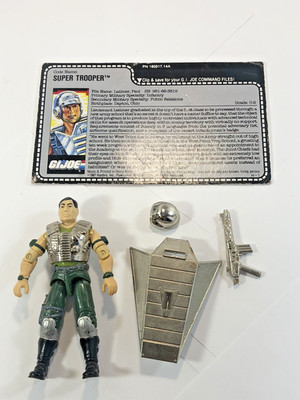 VINTAGE GI JOE ARAH SUPER TROOPER 1988 COMPLETE WITH CARD HASBRO