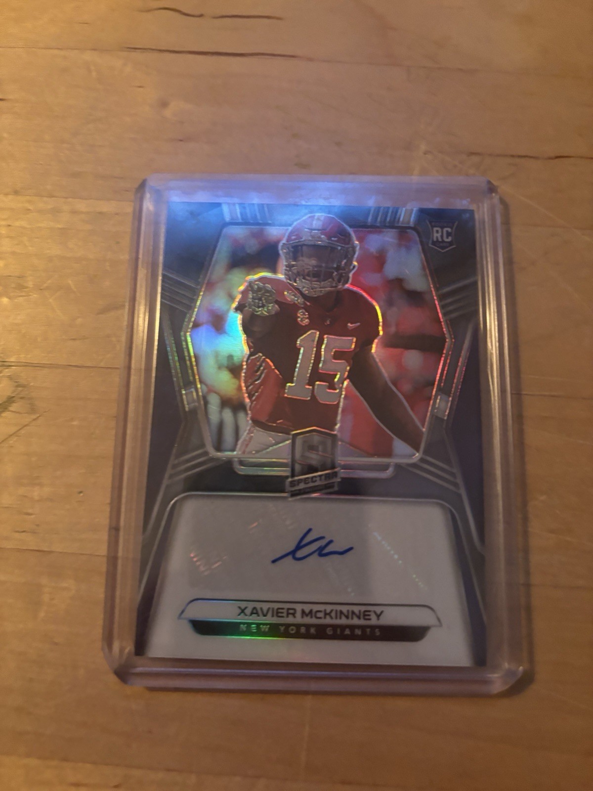 Xavier McKinney Panini Spectra Rookie Autographs #10 Base