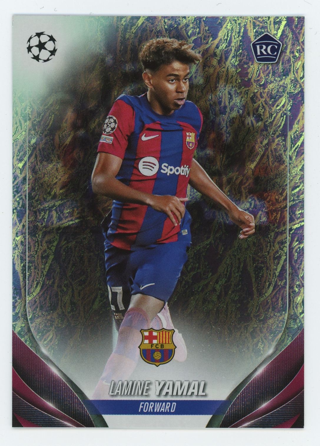 2023-24 Topps UEFA Club Jade Edition Lamine Yamal #64 RC FC Barcelona view 1