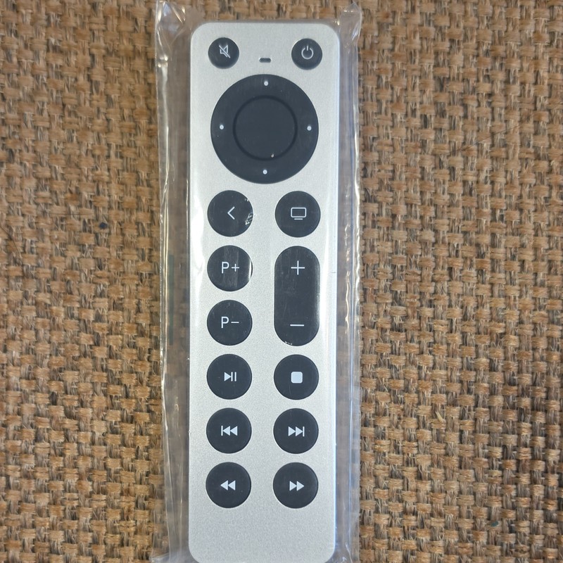 Wireless Remote Control for Apple TV 4K/HD Silver/Black w/ User Guide