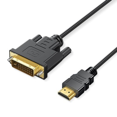 HDMI to DVI-D 24+1 Bi-Directional Adapter Cable 1080P for PS5 Xbox One Roku/PC 