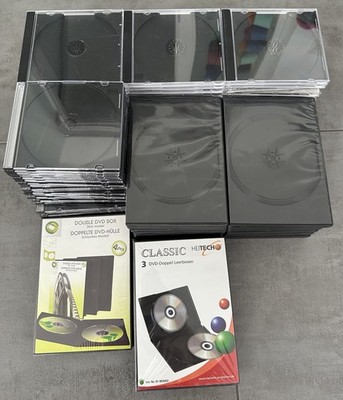 89 Stück CD/DVD Leerhüllen Jewelcase  / Slimcase / Einzel / Doppelhüllen Hülle 