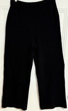 St. John Collection Black Santana Knit Stretch Pants Sz 8 Classic Luxury Chic